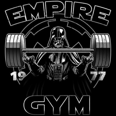 STAR WARS Darth Vader TeeVillain T-SHIRT Your Father's Empire Gym Spoof Art NEW-image
