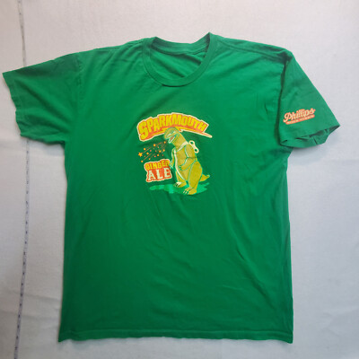Godzilla Phillips Soda Works Sparkmouth Ginger Ale Large Shirt Green Graphic Tee-image