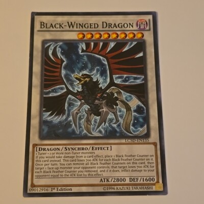 Yugioh LC5D-EN135 Black-Winged Dragon Ultra Rare 1st Edition-image