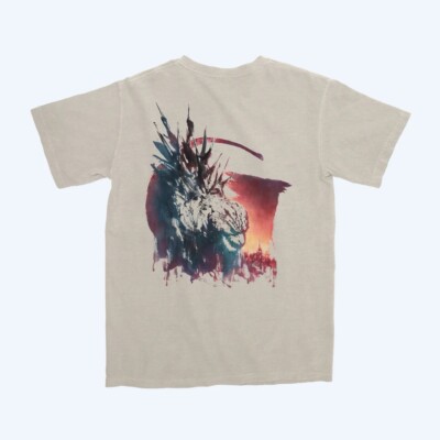 Godzilla Minus One  “Illustrated Movie Poster” Sand T-shirt Size XL Brand New-image