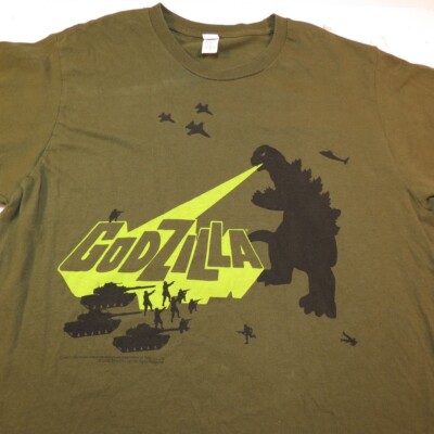 GODZILLA MONSTER ARMY TEE T SHIRT Mens M Green -image