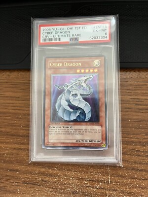 cyber dragon CRV-EN015 1st edition PSA 6 EX-MT, Ultimate rare, NA English, UTR-image