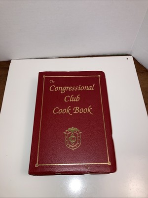 The Congressional Club Cook Book 1993 Red Faux Leather Cookbook-image