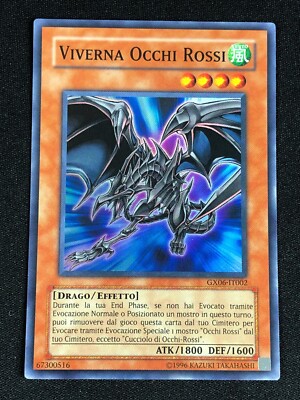 YUGIOH RED-EYES WYVERN GX06-EN002 SUPER NM ITALIAN-image