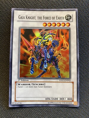 YuGiOh! Gaia Knight, the Force of Earth 5DS1-EN042 Super Rare 1st Edition NM-image