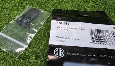 Sig Sauer #8901066 OEM P322 Fiber Optic Rear Sight Assembly w/ Plate & Screws-image