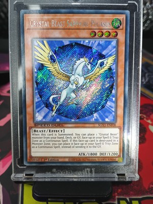 Crystal Beast Sapphire Pegasus (Secret Rare) SGX1-ENF08 Speed Duel GX: Duel...-image