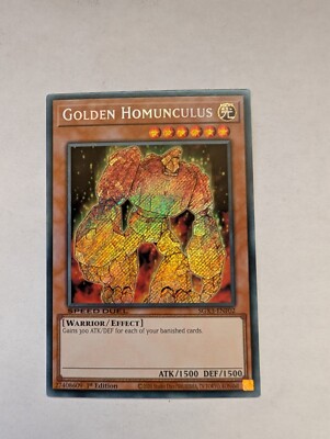 Golden Homunculus - SGX3-ENF02 - Secret Rare 1st Ed - NM-image