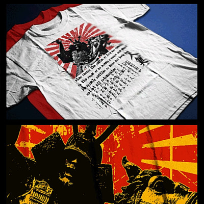 Samurai T-Shirt deadly warrior with sword Bushido Code Japanese blade shogun tee-image