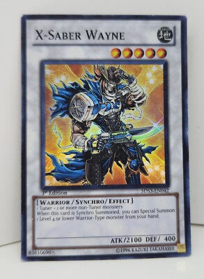 Yu-Gi-Oh! TCG X-Saber Wayne 5DS3-EN042 Super Rare 1st Edition Moderate play-image