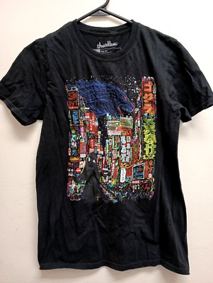 Godzilla Kaiju City by Kooky Love Men's Small Black Short Sleeve T-Shirt.-image