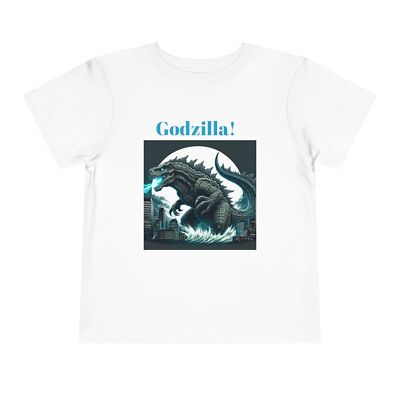 Godzilla Toddler Tee, Kids Cute Monster Shirt, Gift for Boys, Birthday Apparel,-image