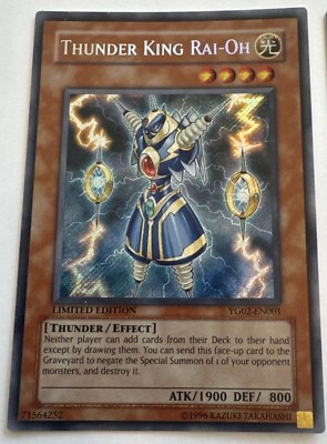 Yugioh Thunder King Rai-Oh GX Manga Promo YG02-EN001 Limited Secret Rare VLP-image