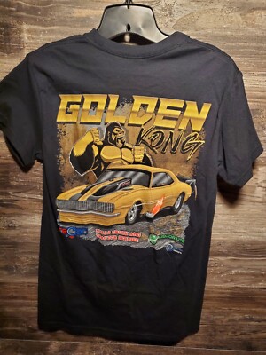 Mills Pharris Golden Kong Black Mens Small Shirt Autographed Nhra Drag Racing -image