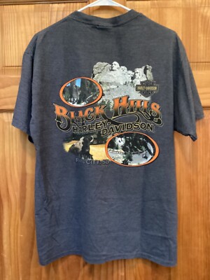 Large HARLEY DAVIDSON® Rapid City SD Black Hills Men's Motorcycle Biker T-Shirt-image