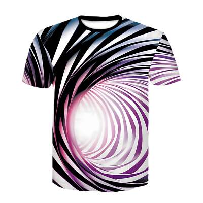 Men's Casual Cotton T-Shirt with 3D Letter Print - Short Sleeve Thin Fashion Top-image