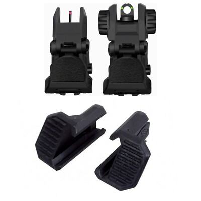 CAA HQ Polymer Thumb rest set (THR) ( Rests) Plus Fiber Optic Flip Up Sights -image
