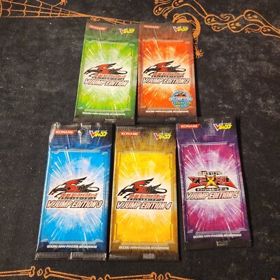 Yugioh V-JUMP Edition 1-5 Booster Pack Set Sealed Vintage OCG 5Ds Promo-image