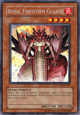Royal Firestorm Guards - GLAS-EN087 - Secret Rare - 1st Edition HP YuGiOh!  Boos-image