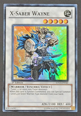 Yugioh TCG - X-Saber Wayne - 5DS3-EN042 - NM - 1st Edition - Super Rare - 2010-image