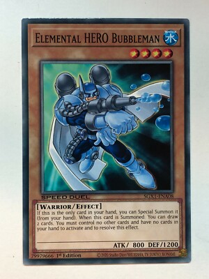Yu-Gi-Oh! Speed Duel GX: Duel Academy Elemental HERO Bubbleman SGX1-ENA08 NM/M-image
