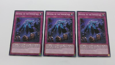3x REVIVAL OF THE IMMORTALS TRAP   1ST ED  LC5D-EN157  COMMON YUGIOH NM UNPLAYED-image