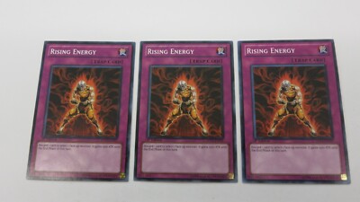 3x RISING ENERGY  5DS3-EN037  TRAP CARD  1ST EDITION COMMON YUGIOH NM / UNPLAYED-image