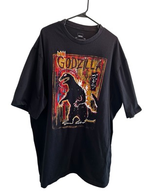 Godzilla Graphic T Shirt Mens 3XLT Tall Short Sleeve Blk Fire Breathing Creature-image