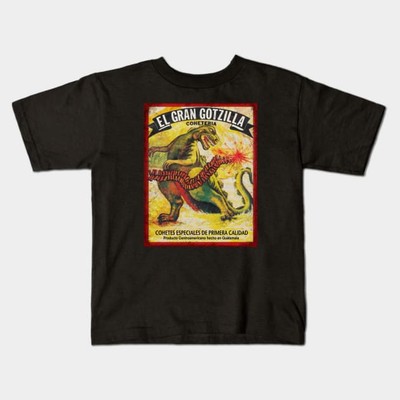 Godzilla Firecracker Poster Retro Kids Heavy Cotton Tee Made In The Usa-image