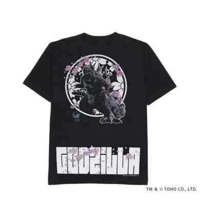 【Hikeshispirit】Godzilla Firefighter Spirit Sakura UV TEE T-shirt, black, J/O-image