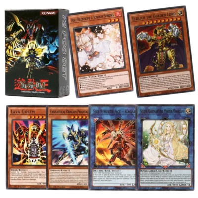 66-148PCS Yugioh Cards with Tin Box Yu Gi Oh Card English Holographic Golden Let-image