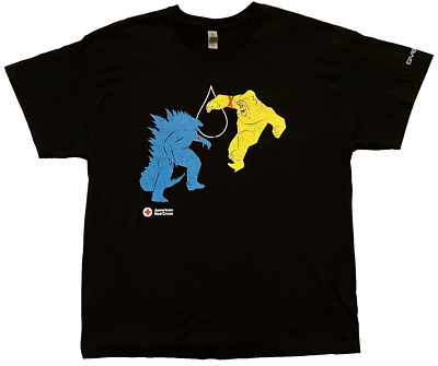 NEW Exclusive XL American Red Cross GODZILLA x KONG Empire Movie T-Shirt X-Large-image