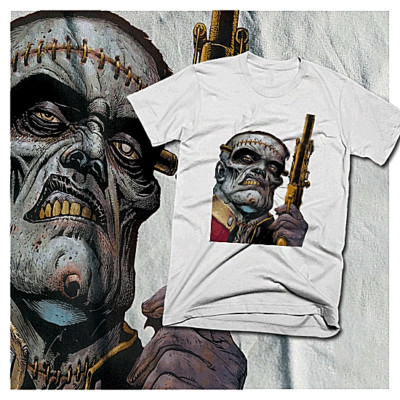 Sci FI t-shirt retro monster frankenstein science fiction anime S-2XL tee-image