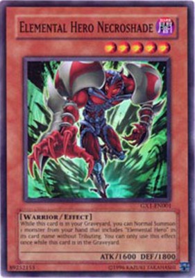 Elemental Hero Necroshade - GX1-EN001 - Super Rare - Limited Edition x1 Damaged-image
