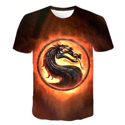 Colorful 3D Printed Cartoon Short Sleeve T-Shirt for Teens in Thin Polyester Fib-image