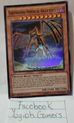 YUGIOH EARTHBOUND IMMORTAL ASLLA PISCU LC5D 1ST EDITION  SUPER LIGHT PLAYED-image
