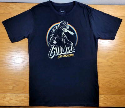 Godzilla T-shirt Mens Large Black Adult King Of The Monsters Casual Athletic Tee-image