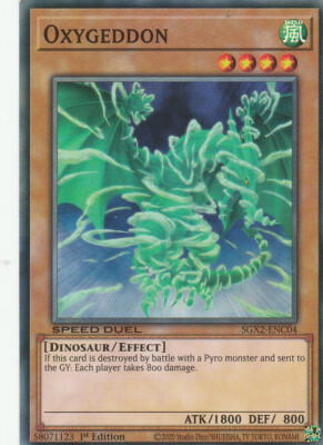 YUGIOH CARD OXYGEDDON SGX2-ENC04 1ST EDITION-image