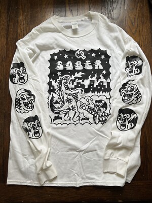 Dallas Texas DJ SOBER XL GRAPHIC T-SHIRT RARE Godzilla-image