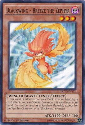 Blackwing - Breeze the Zephyr - LC5D-EN122 - Common - 1st Edition NM YuGiOh!  Le-image
