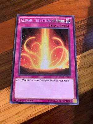 Gleipnir, the Fetters of Fenrir LC5D-EN203 1st Edition Secret Rare LP + BONUS-image