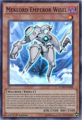 Meklord Emperor Wisel - LC5D-EN168 - Super Rare - 1st Edition - Heavily Played-image