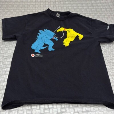 American Red Cross GODZILLA x KING KONG New Empire Movie Promo T-Shirt size L-image