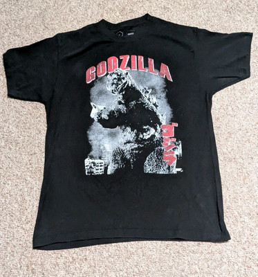 Godzilla Men's Sz L 100% Cotton Short Sleeves Godzilla Graphic T Shirt Black Top-image