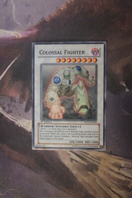 Yugioh! Colossal Fighter (SR) 5DS1-EN043 5d's 2008 Starter Deck 1st Edition - LP-image