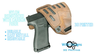 Nylon Carbon Fiber Willd Designs Grip Plug compatible with Glock 43x-image