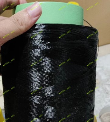 1Kg Ultra-Polymer Raw Silk Fiber Tow Filament Yarn Fabric Packing Woven Black-image
