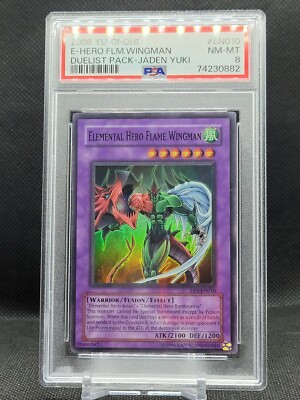 2006 YU-GI-OH! Jaden Yuki Elemental Hero Flame Wingman DP1-EN010 PSA 8 NM-MT-image