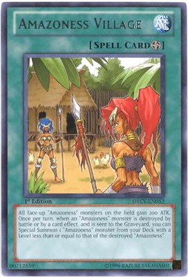 Yu-Gi-Oh Card - DREV-EN053 - AMAZONESS VILLAGE (rare) - NM-image