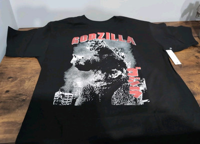 Godzilla Men's Sz L 100% Cotton Short Sleeves Godzilla Graphic T Shirt Black Top-image